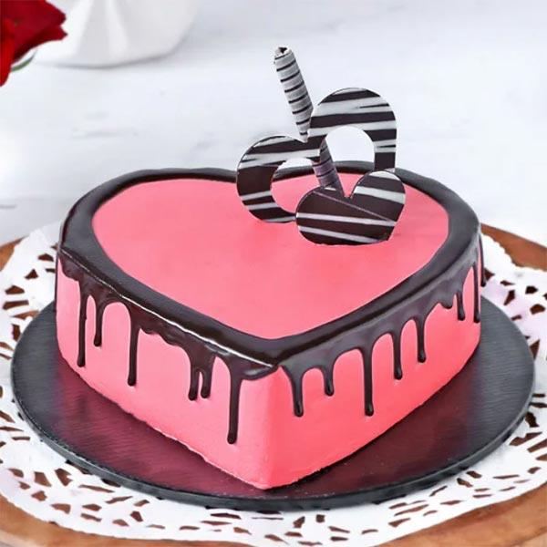 Sweetheart Strawberry Fresh Cream Cake