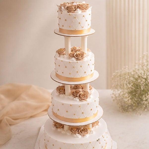 Premium Pineapple Celebration Multi-Tier Cake - 5 Kg - Eggless | Creamingo