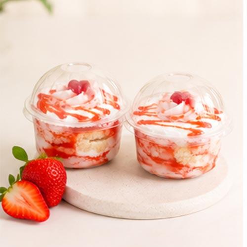 Fresh Strawberry Dream Dessert Cup - Set of 3 - Eggless | Creamingo
