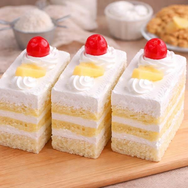 Pineapple Cream Pastry (Set of 3) - Set of 3 - Eggless | Creamingo