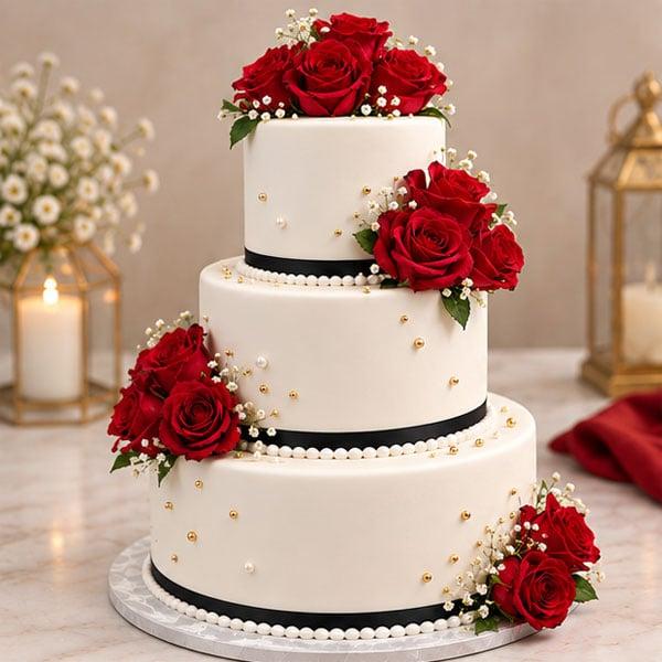 Elegant Triple Flavour Pineapple, Chocolate & Butterscotch Cake - 3 Kg - Eggless | Creamingo