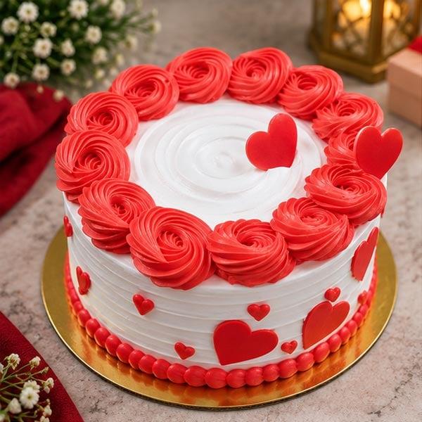 Delicious Strawberry Fresh Cream Cake - 500 gm - Eggless | Creamingo