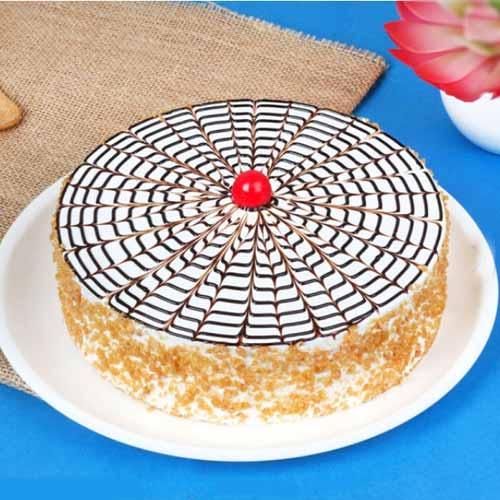 Caramel Butterscotch Crunch Delight Cake