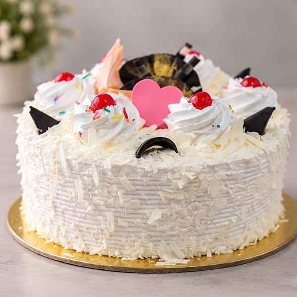 Premium White Forest Cake - Cherry & White Chocolate Delight 3