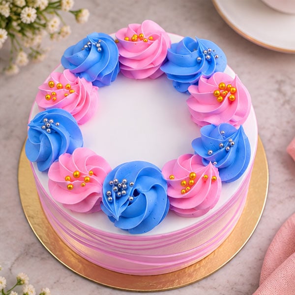 Premium Strawberry Cream Cake - Elegant Floral Design 2