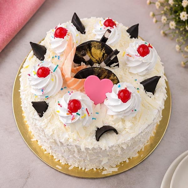 Premium White Forest Cake - Cherry & White Chocolate Delight 2