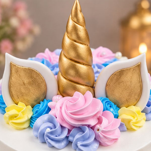 Premium Unicorn - Magical Rainbow Birthday Cake 4