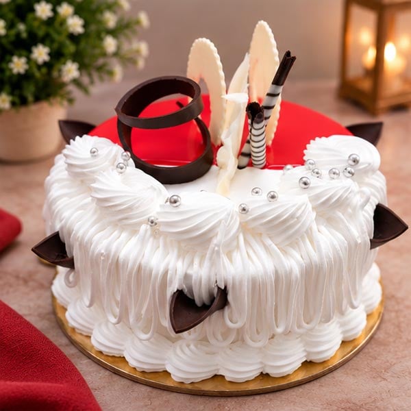 White Forest Cake with White Chocolate & Cherry 3