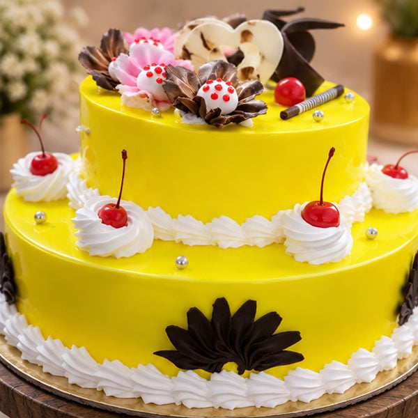 Premium 2-Tier Pineapple Celebration Cake 3