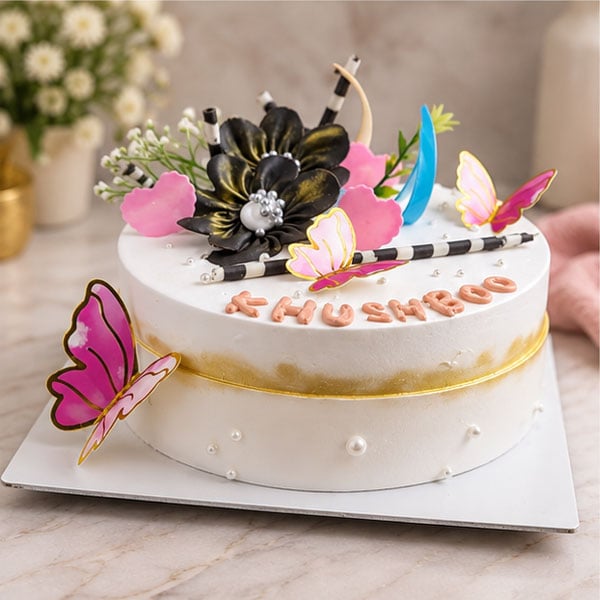 Elegant Butterscotch Celebration Cake 3