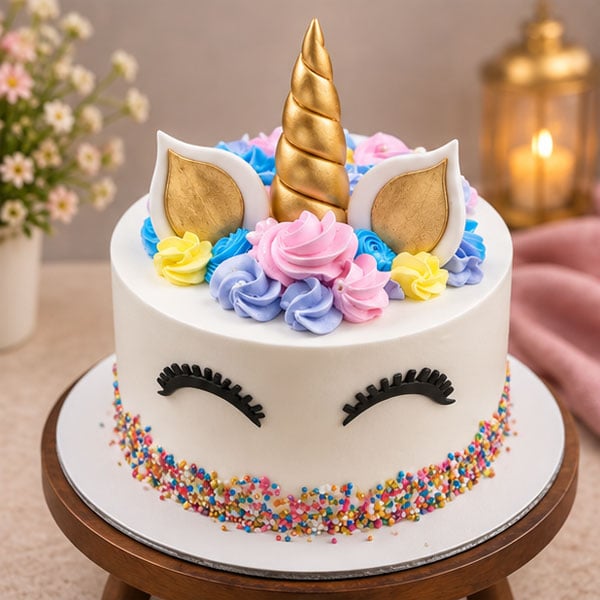 Premium Unicorn - Magical Rainbow Birthday Cake 3