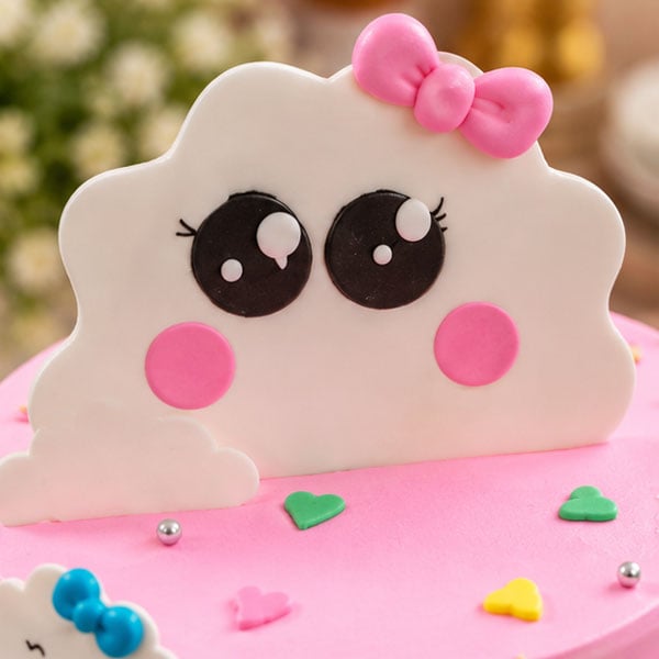 Premium Unicorn Rainbow - Pink Designer Fondant Birthday Cake 4