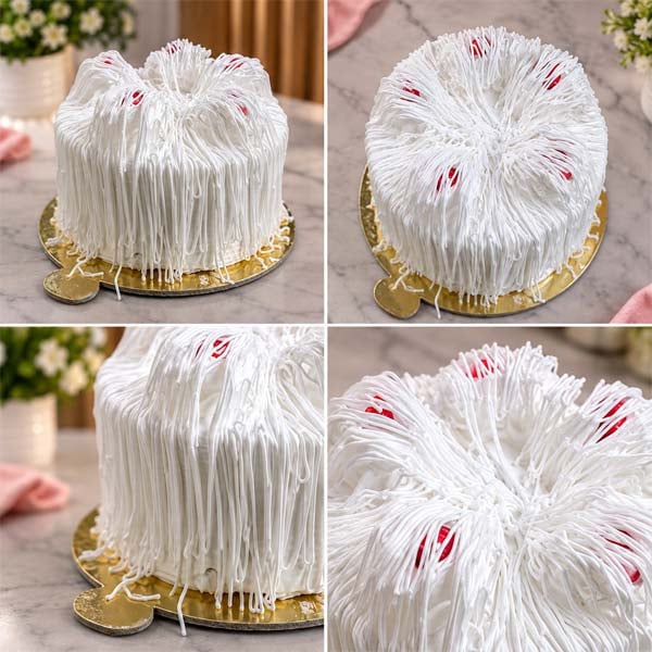 White Forest Cake - Classic White Chocolate & Cherry Cake 5
