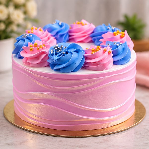 Premium Strawberry Cream Cake - Elegant Floral Design 3