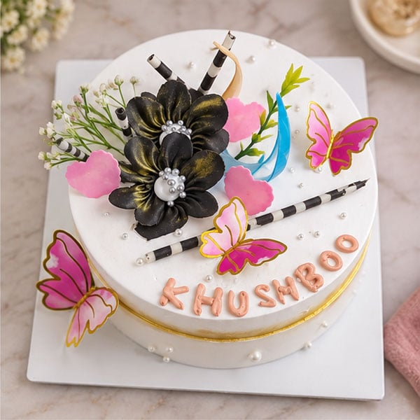 Elegant Butterscotch Celebration Cake 2