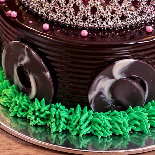Chocolate Princess Doll Cake with Tiara - Premium Birthday Cake 4