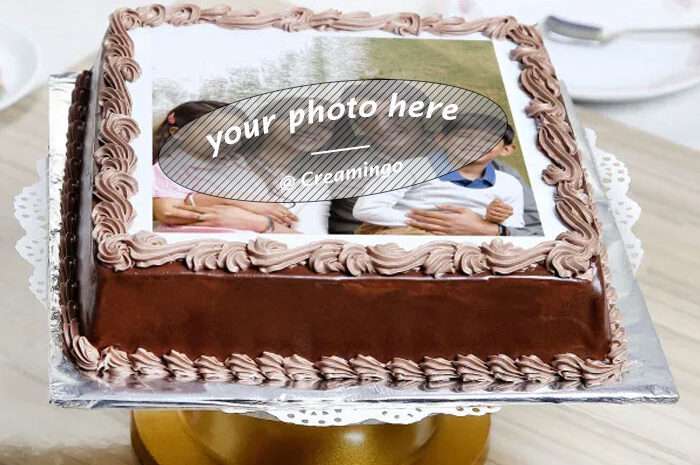 Personalized Chocolate Photo Cake (Starts at 500g)