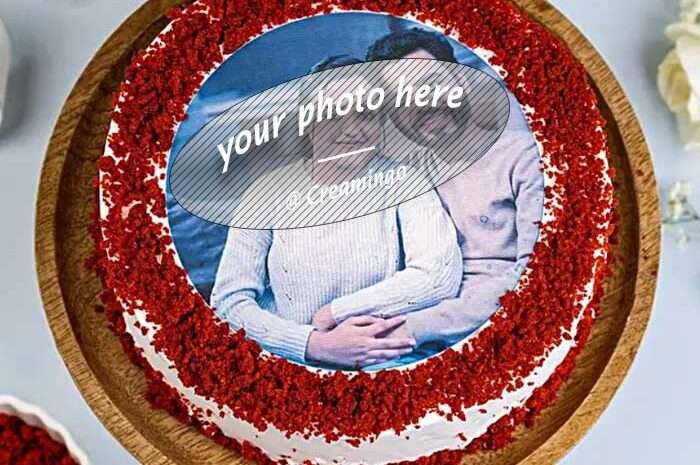 Personalized Red Velvet Photo Cake (Starts at 500g)