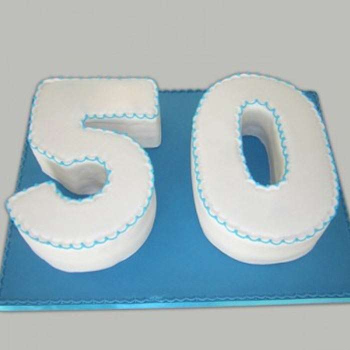 Lucky Number 50 Vanilla Cake (min weight 3kg) – Creamingo